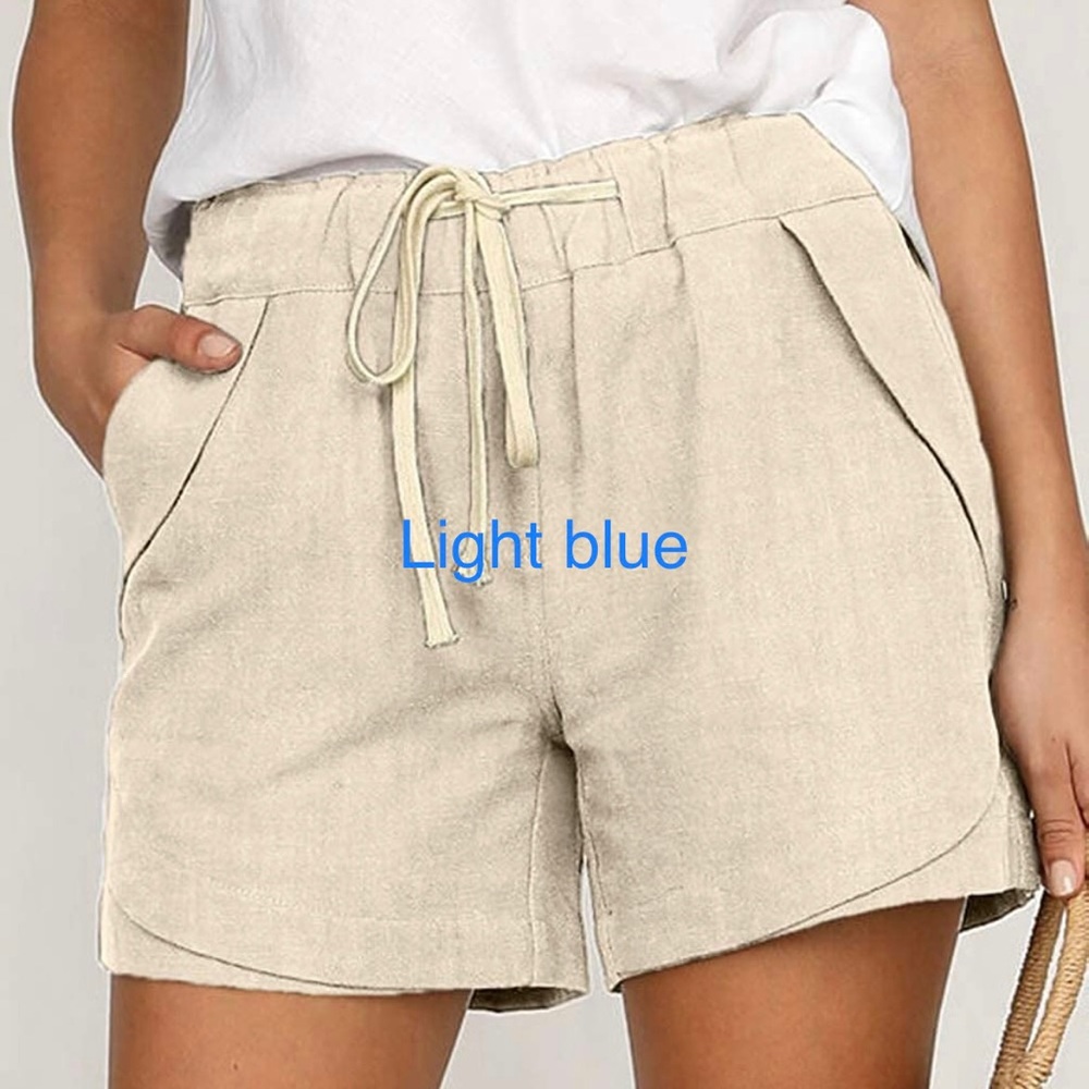 Light blue cotton shorts - Picture 8 of 13